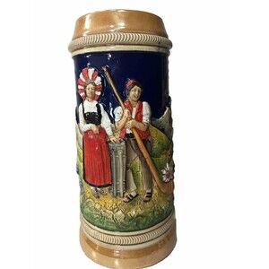 Vintage Ceramic German Beer Stein Mug